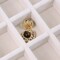 24-Grid Jewelry Box with Clear Lid – Velvet Jewelry Organizer, Ring & Earring Holder for Drawers, Display Case for Women & Girls (Beige)